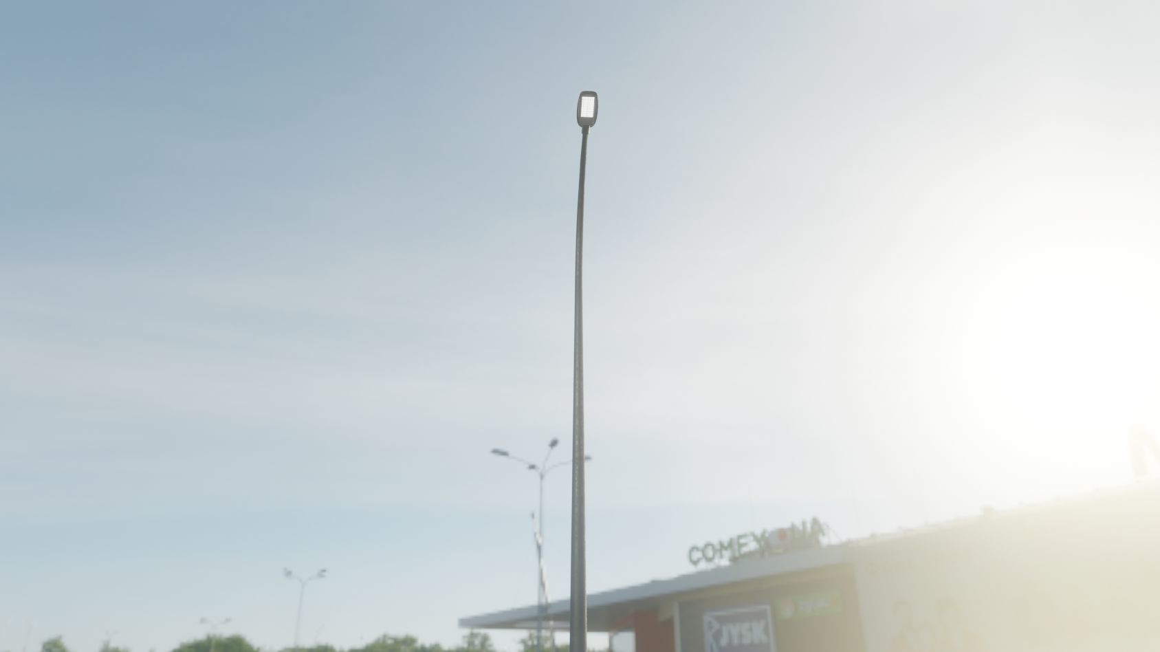Street Light 12 version 13 6m with pole 1 Low-poly 3D model_85