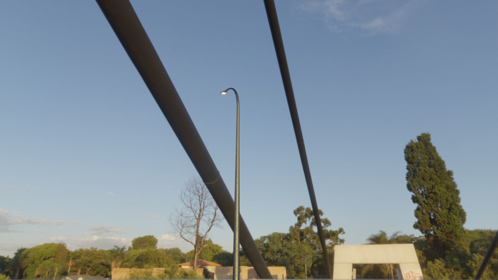 Street Light 12 version 13 6m with pole 1 Low-poly 3D model_34