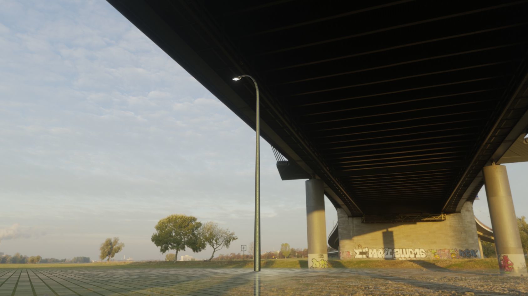 Street Light 12 version 13 6m with pole 1 Low-poly 3D model_66