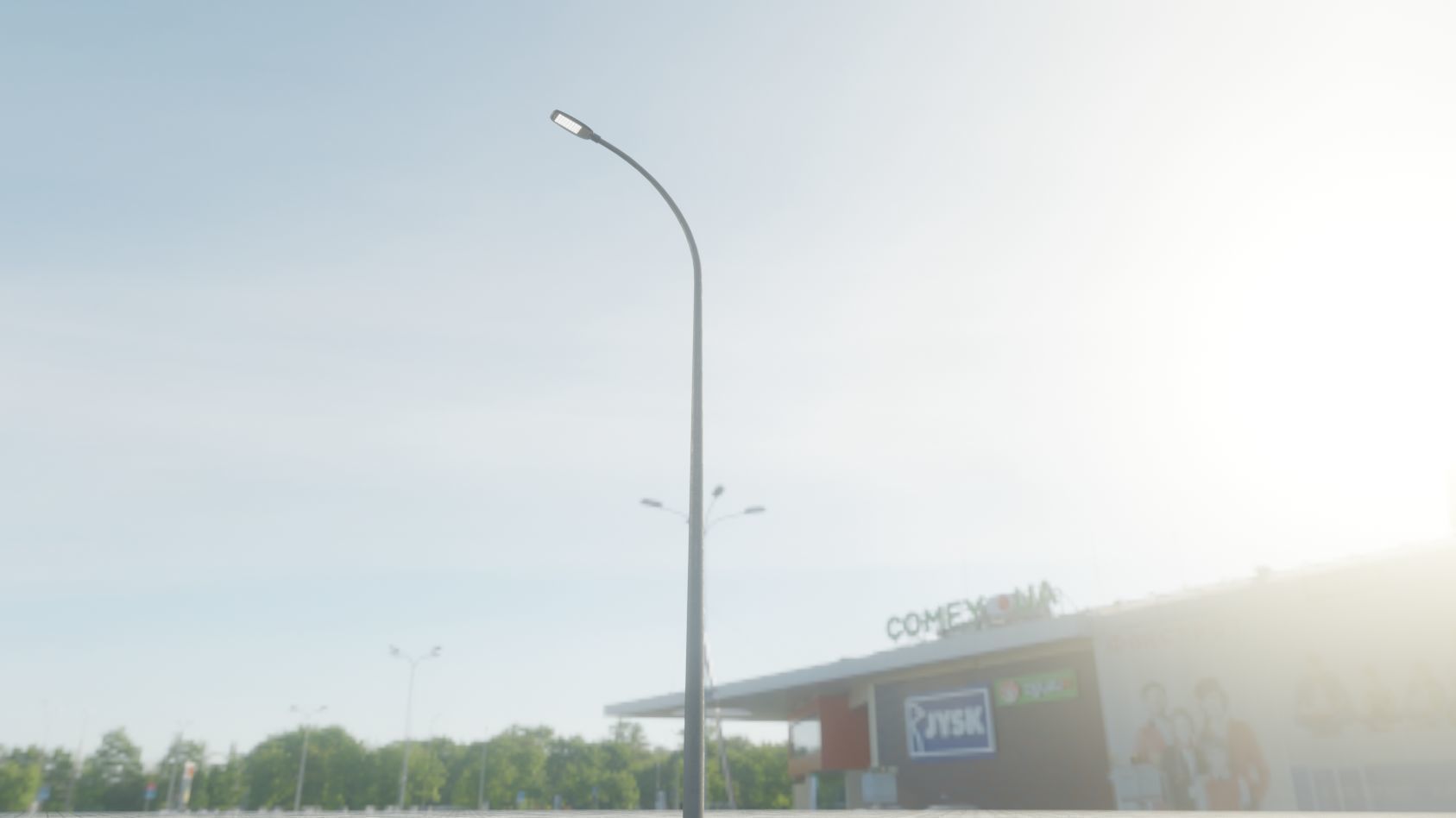 Street Light 12 version 13 6m with pole 1 Low-poly 3D model_25