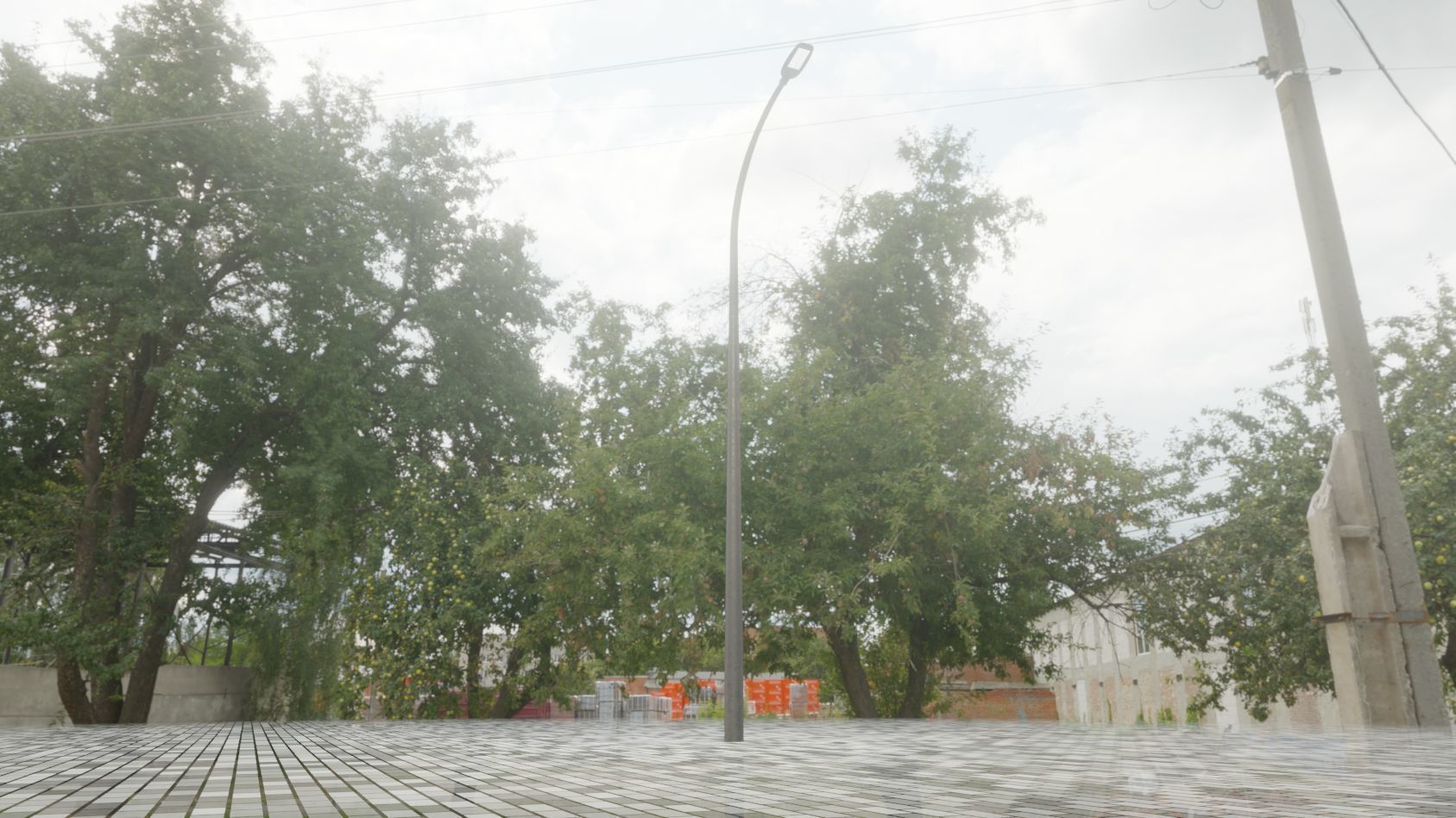 Street Light 12 version 13 6m with pole 1 Low-poly 3D model_50