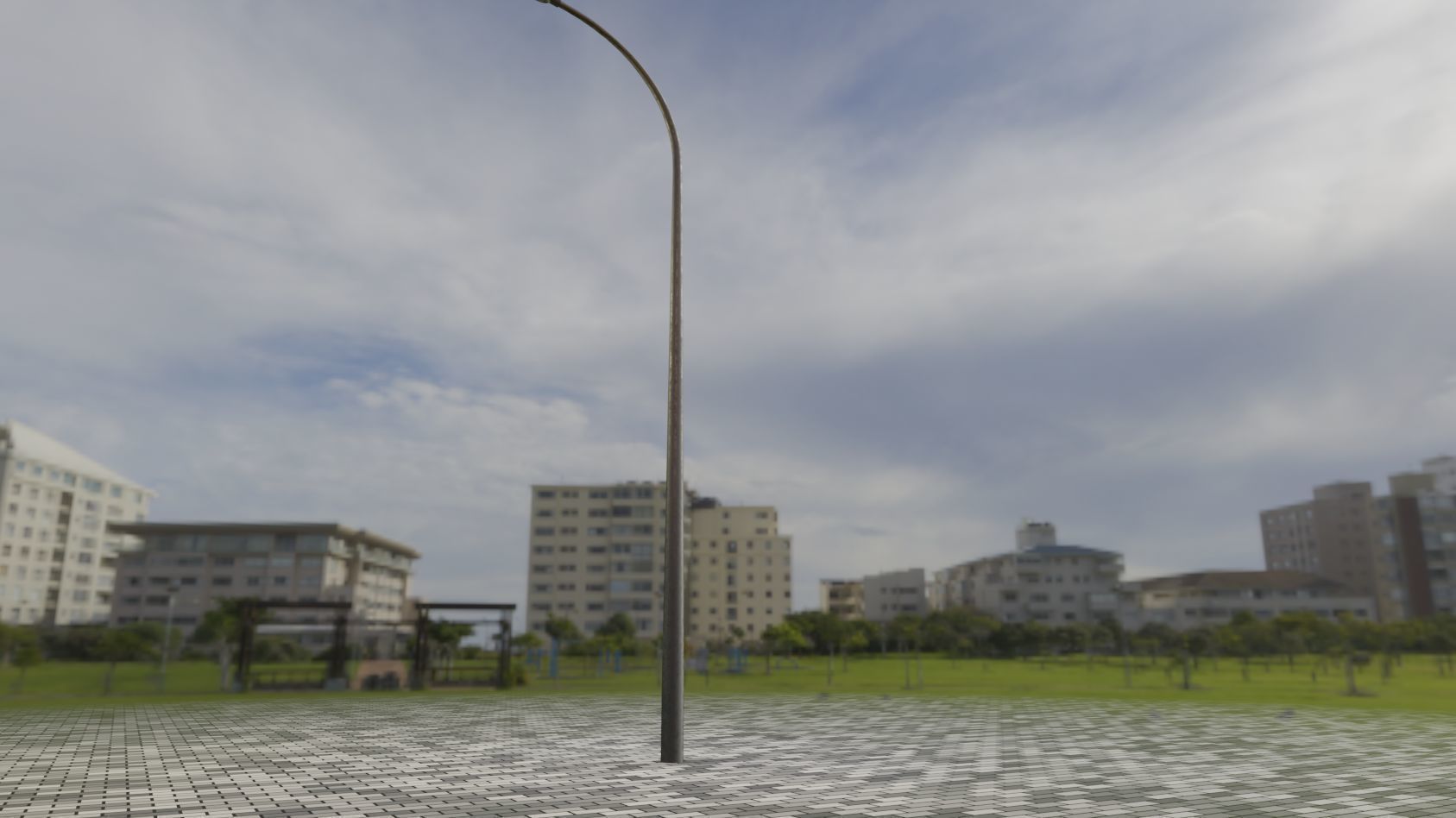 Street Light 12 version 13 6m with pole 1 Low-poly 3D model_58