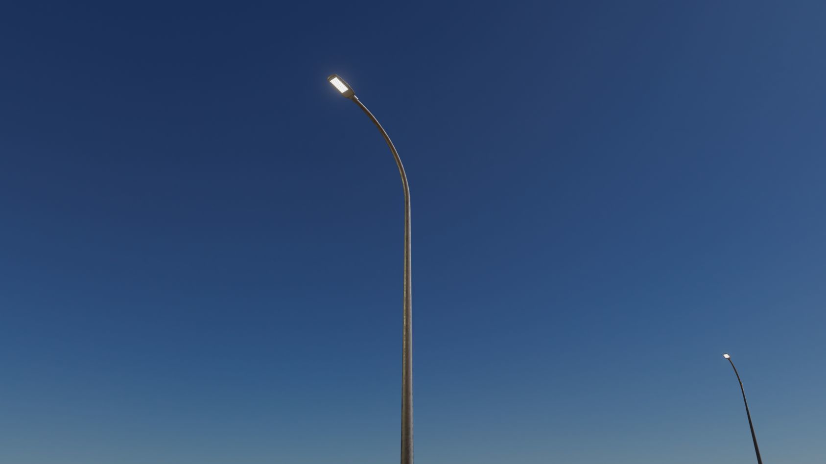 Street Light 12 version 13 6m with pole 1 Low-poly 3D model_3