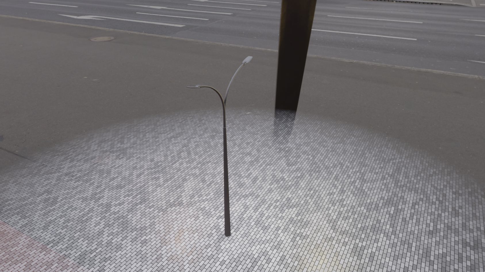 Street Light 12 version 12 6m with pole 4 Low-poly 3D model_44