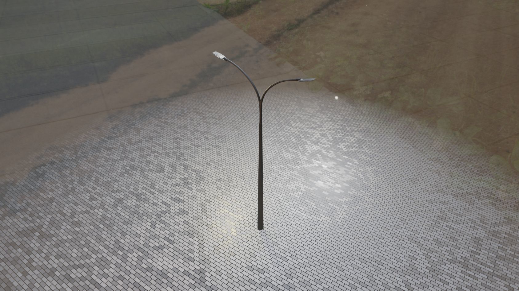 Street Light 12 version 12 6m with pole 4 Low-poly 3D model_36