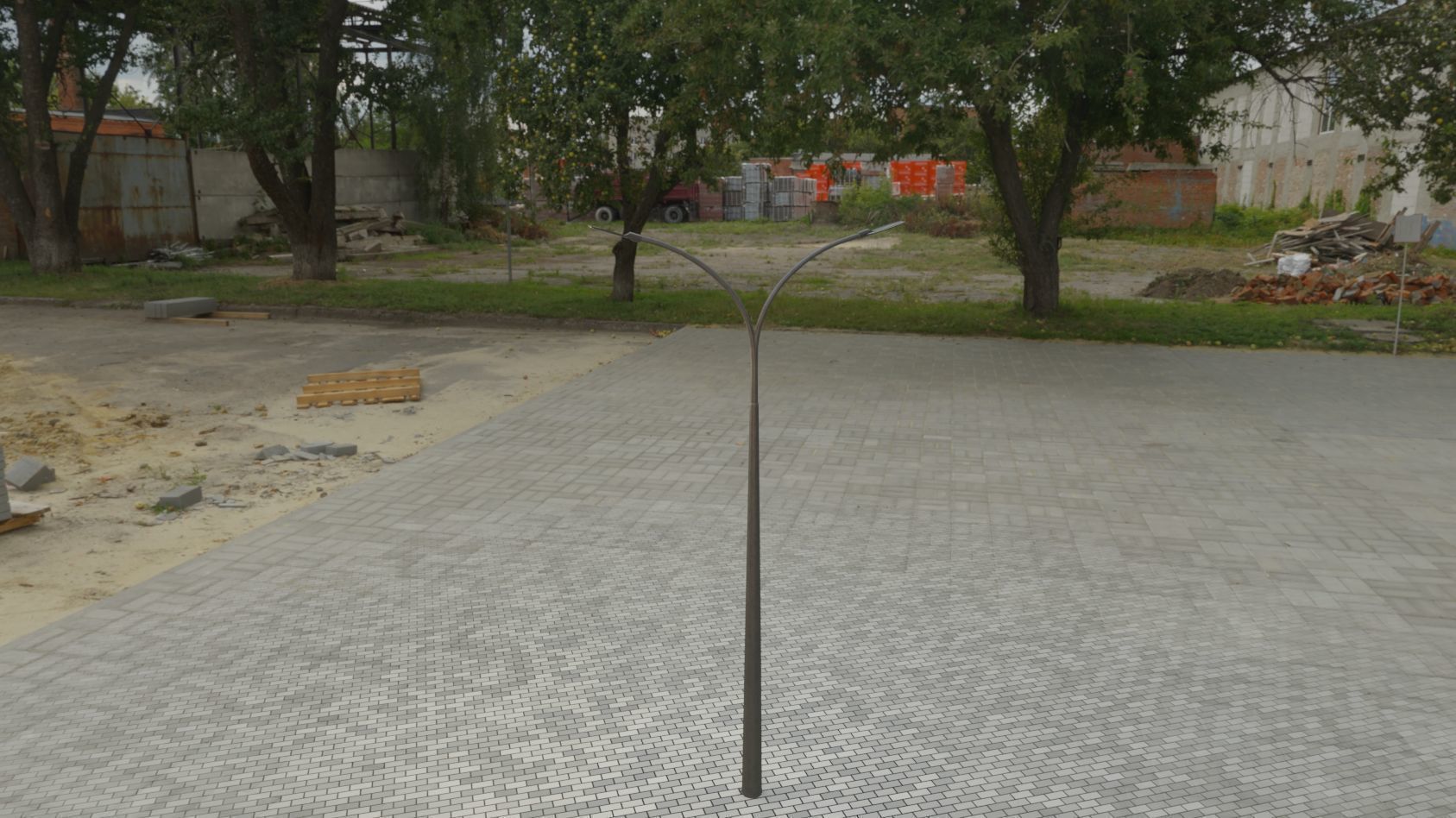 Street Light 12 version 12 6m with pole 4 Low-poly 3D model_64