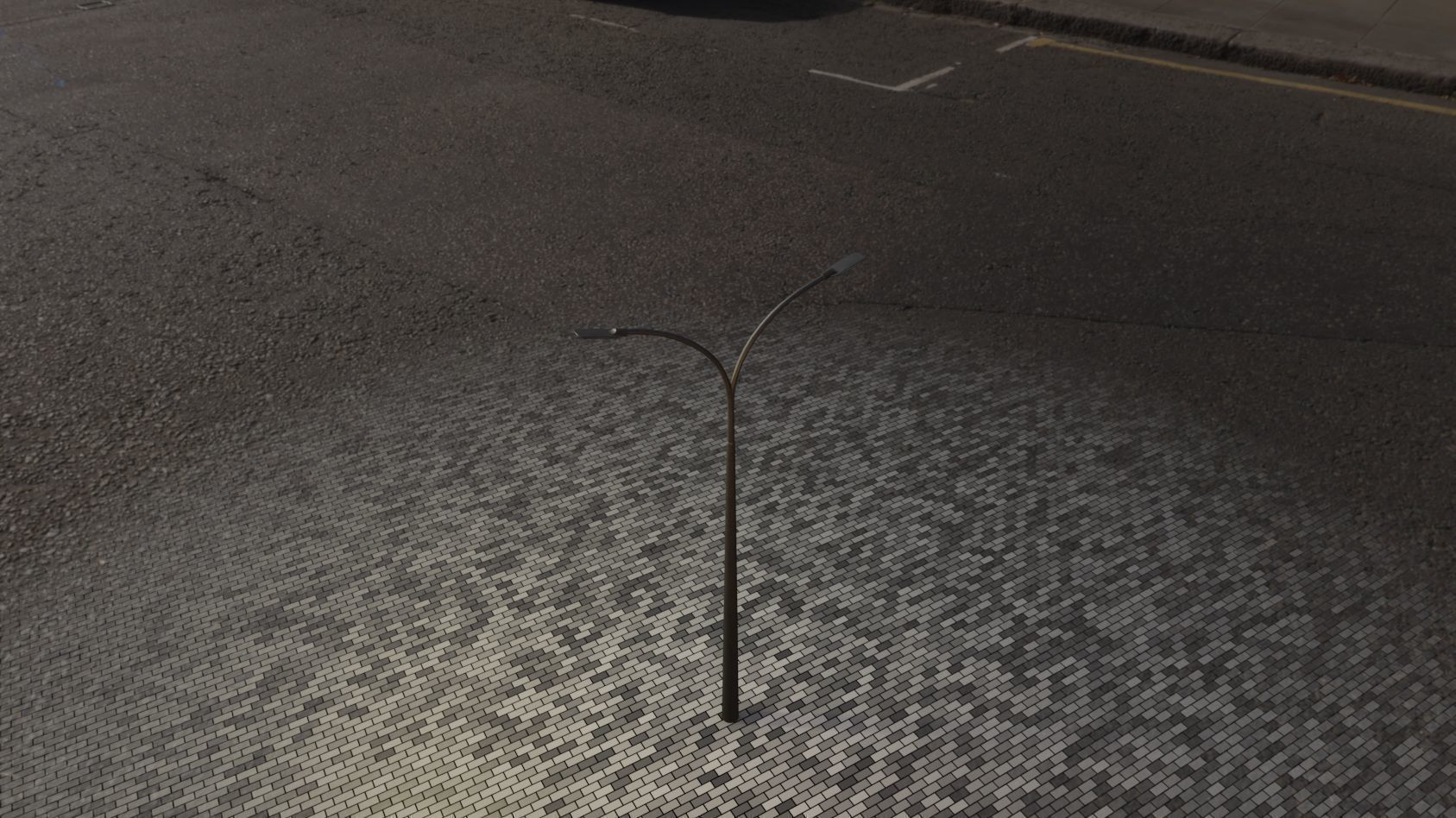 Street Light 12 version 12 6m with pole 4 Low-poly 3D model_30
