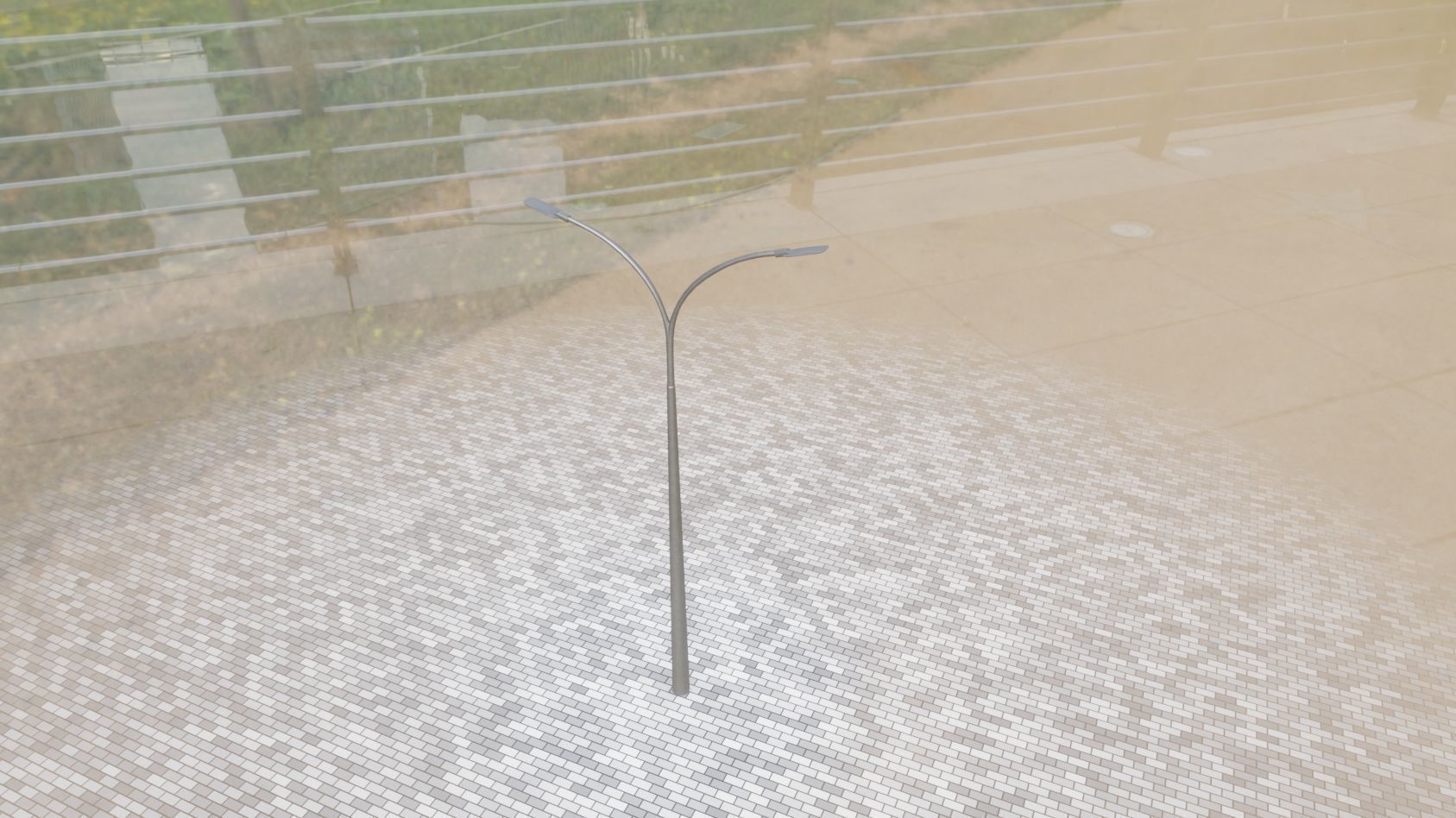Street Light 12 version 12 6m with pole 4 Low-poly 3D model_52