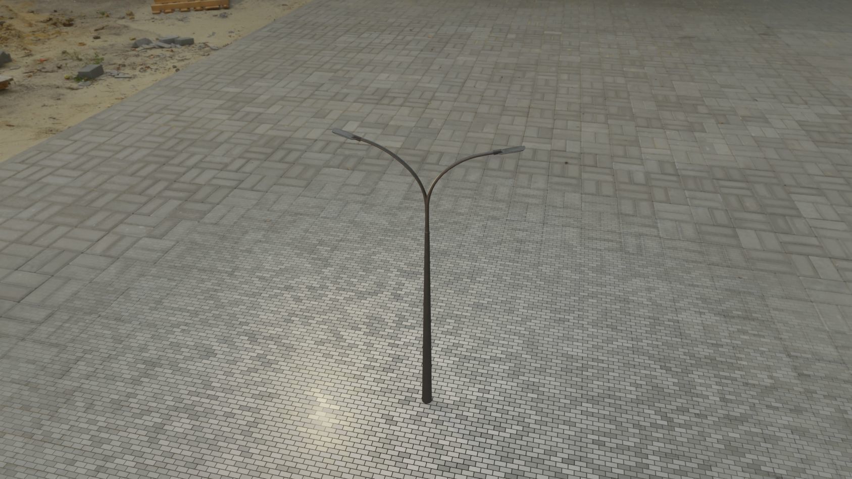 Street Light 12 version 12 6m with pole 4 Low-poly 3D model_34