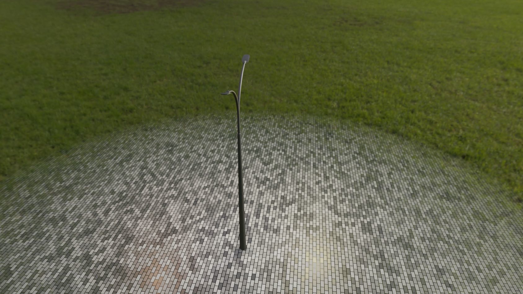 Street Light 12 version 12 6m with pole 4 Low-poly 3D model_42