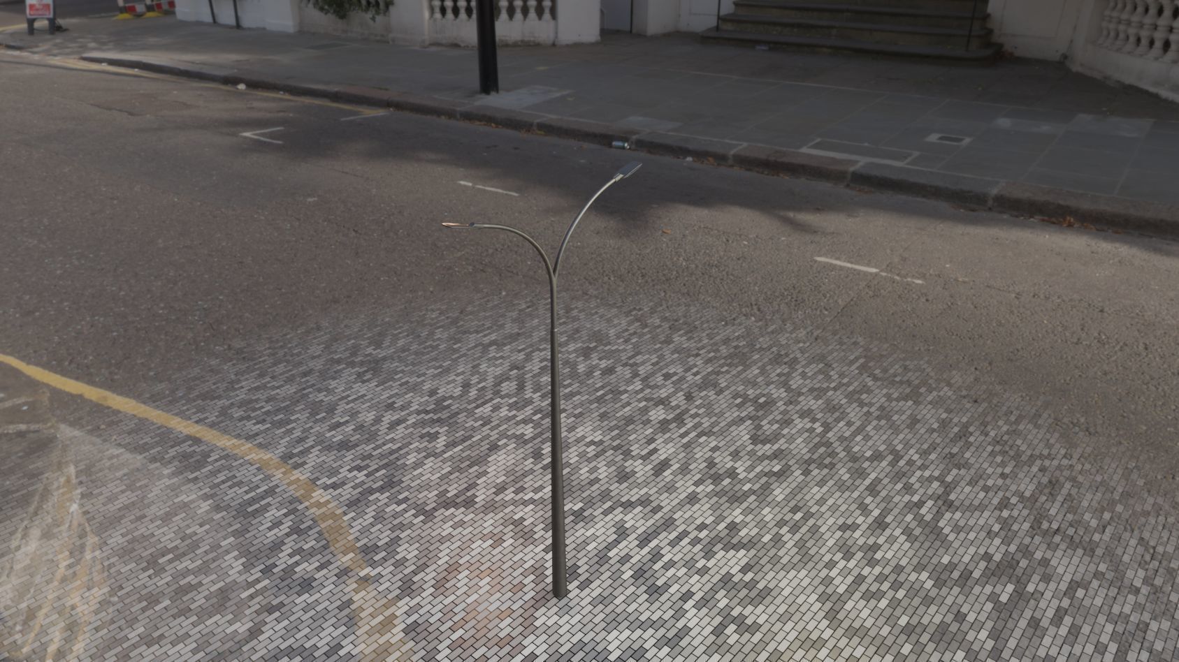 Street Light 12 version 12 6m with pole 4 Low-poly 3D model_45