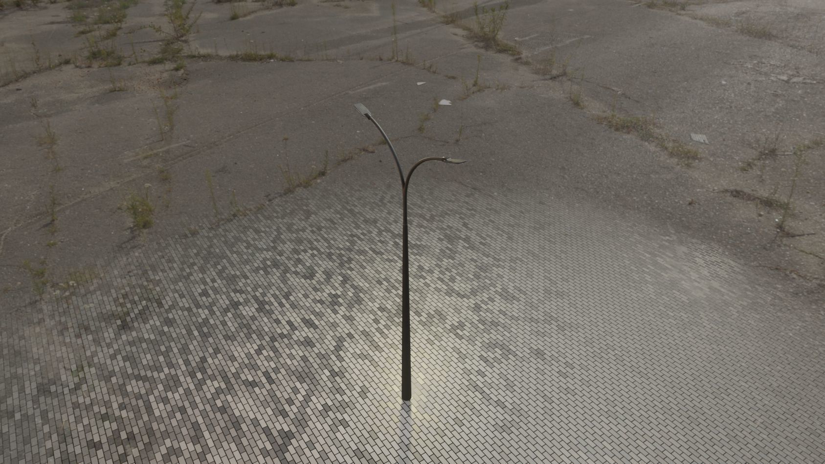 Street Light 12 version 12 6m with pole 4 Low-poly 3D model_38