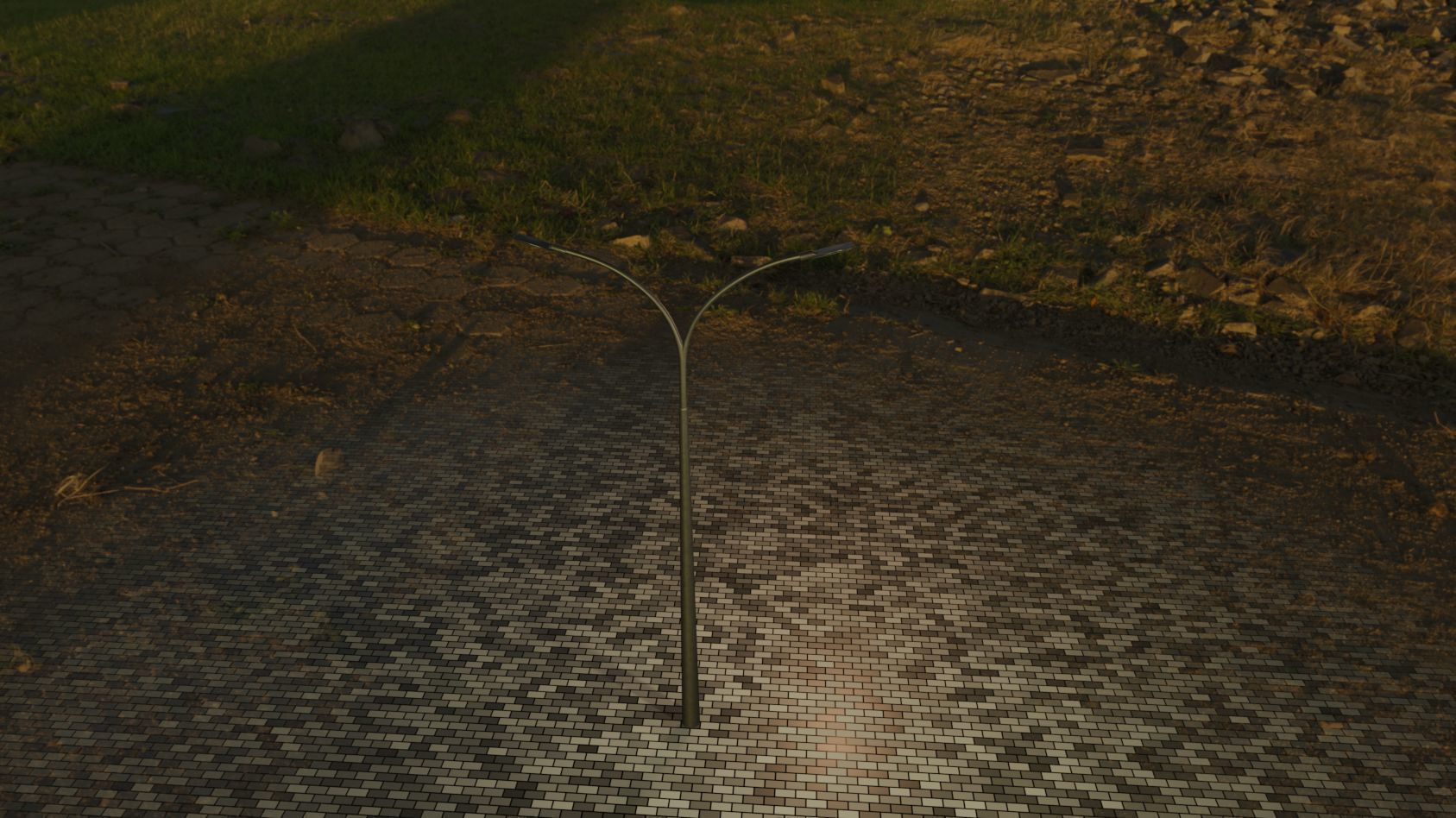 Street Light 12 version 12 6m with pole 4 Low-poly 3D model_50