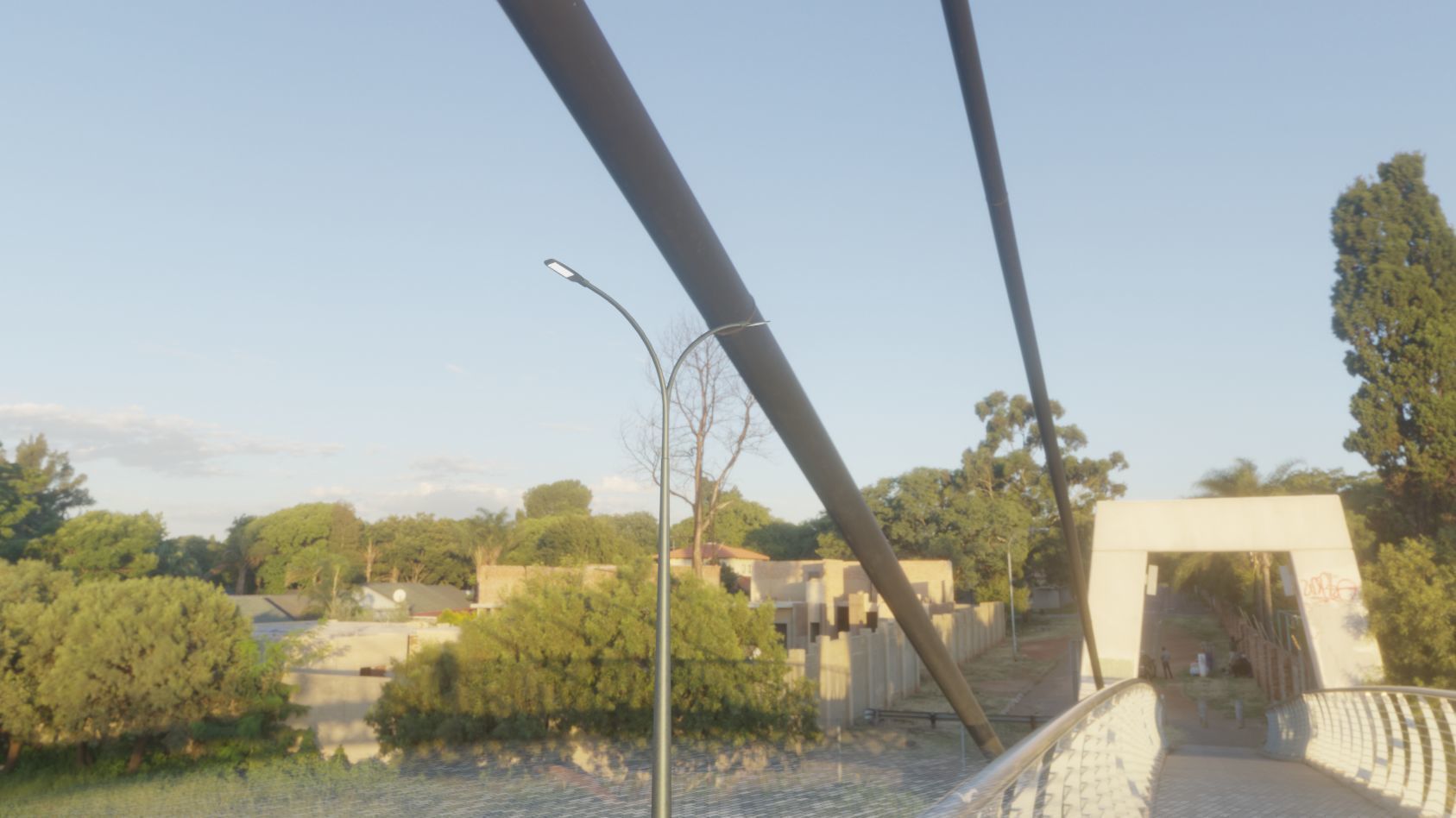 Street Light 12 version 12 6m with pole 4 Low-poly 3D model_78