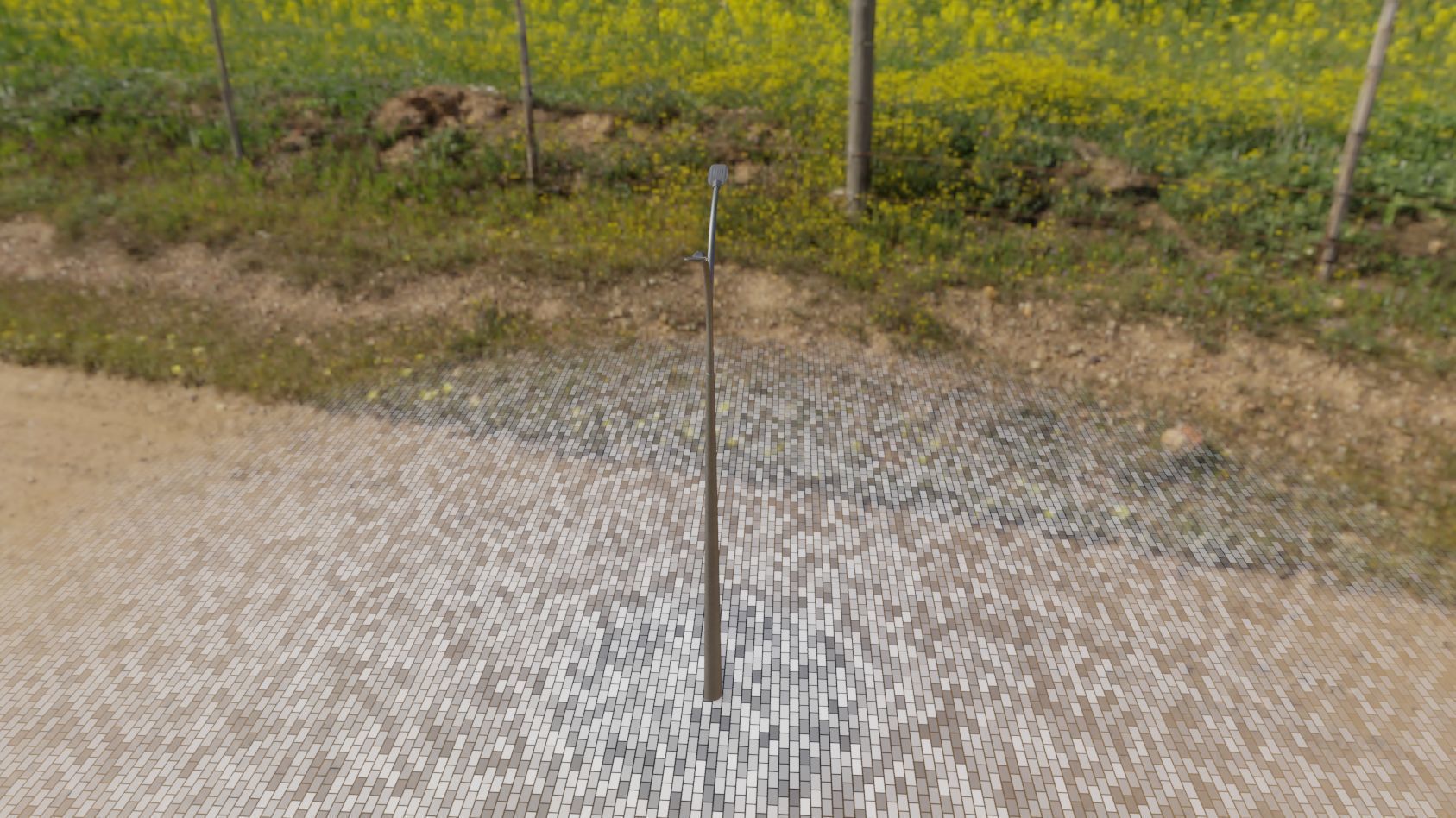 Street Light 12 version 12 6m with pole 4 Low-poly 3D model_58