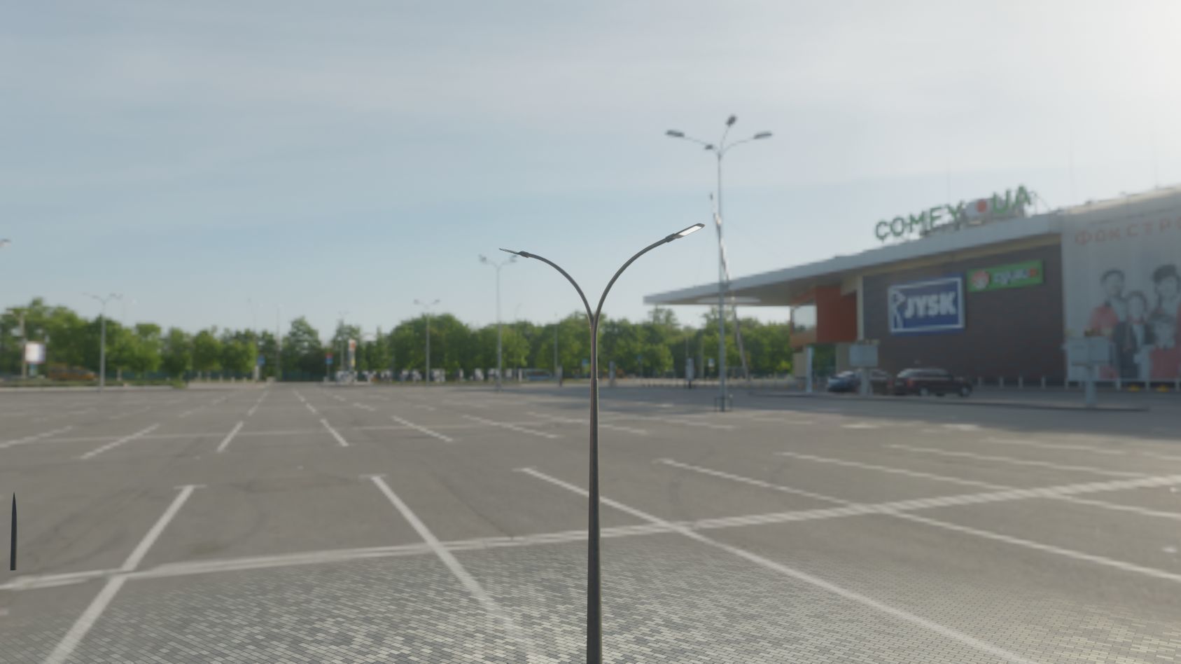 Street Light 12 version 12 6m with pole 4 Low-poly 3D model_69