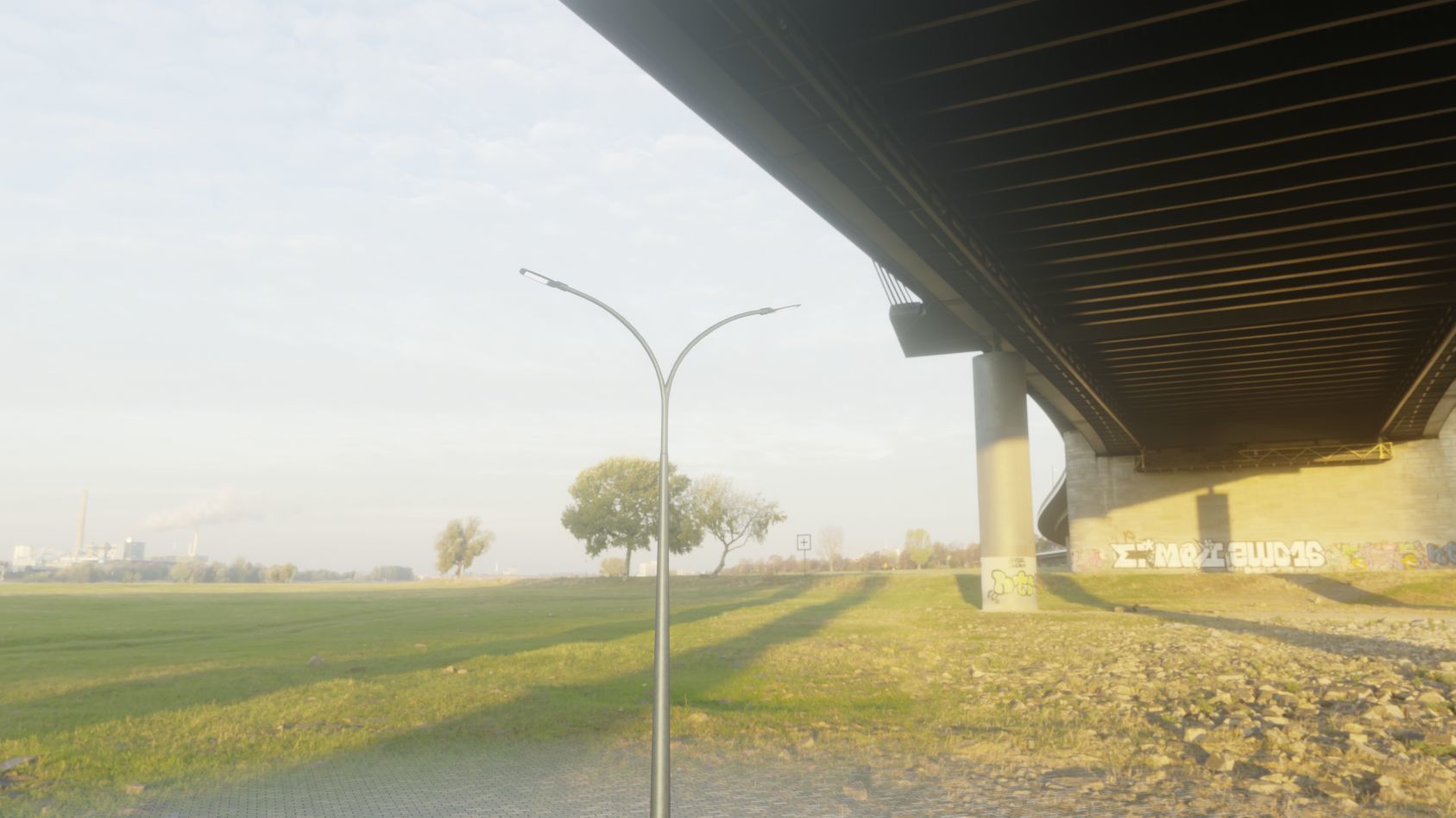 Street Light 12 version 12 6m with pole 4 Low-poly 3D model_80