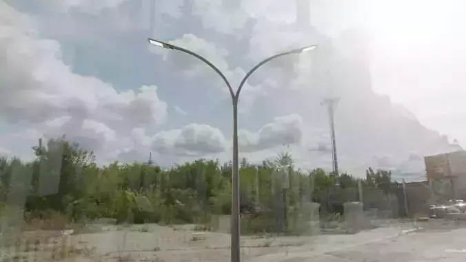 Street Light 12 version 12 6m with pole 4 Low-poly 3D model