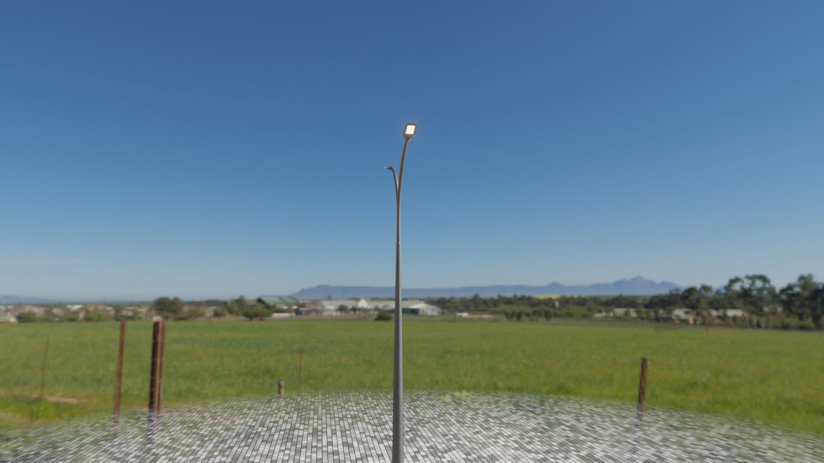 Street Light 12 version 12 6m with pole 4 Low-poly 3D model_73
