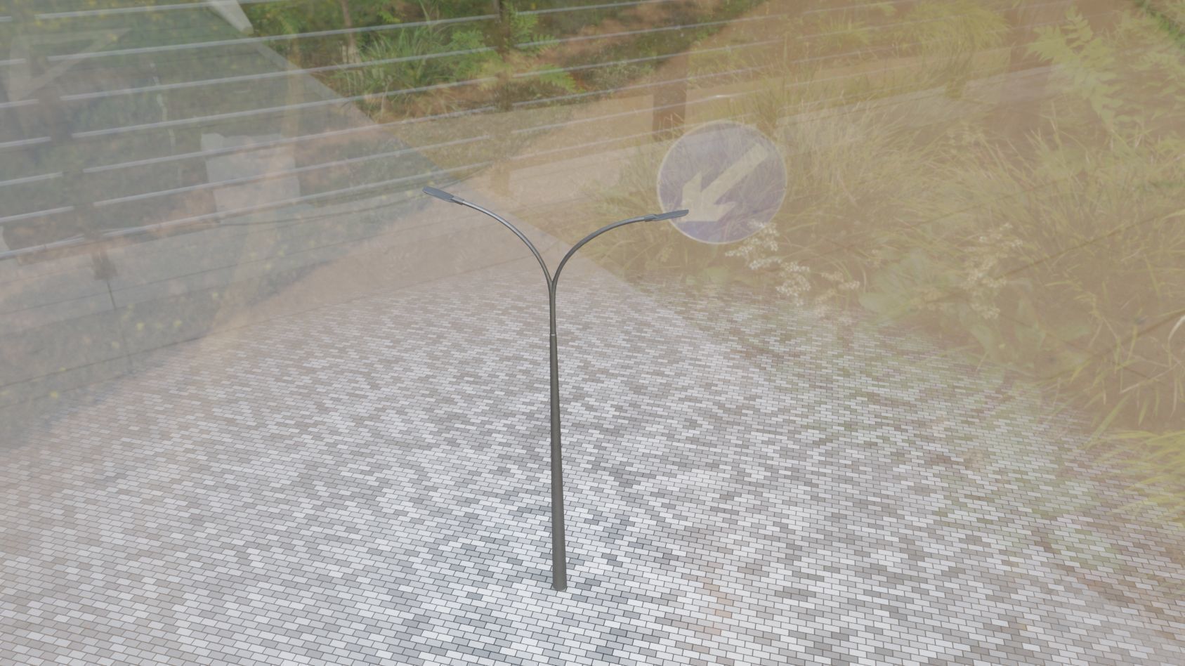 Street Light 12 version 12 6m with pole 4 Low-poly 3D model_51