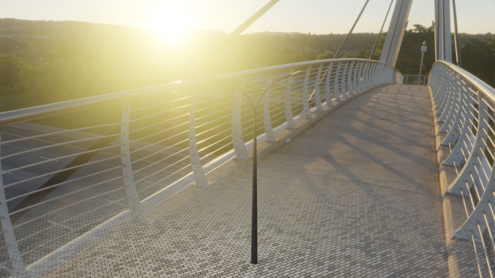 Street Light 12 version 12 6m with pole 4 Low-poly 3D model_63