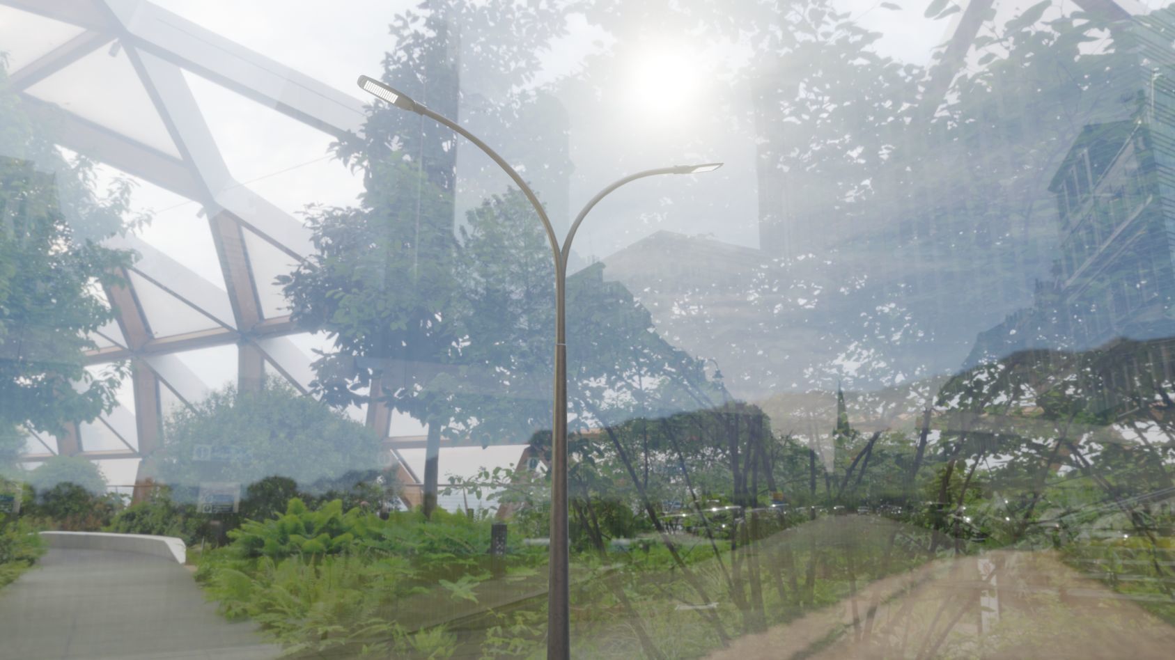 Street Light 12 version 12 6m with pole 4 Low-poly 3D model_96