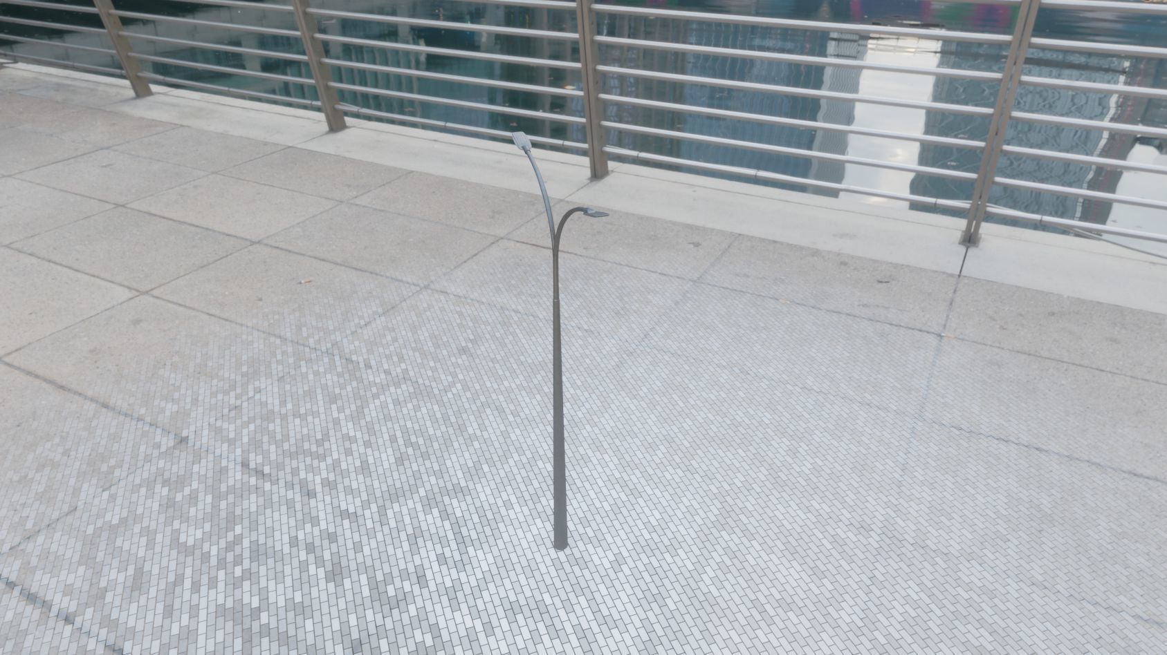 Street Light 12 version 12 6m with pole 4 Low-poly 3D model_56