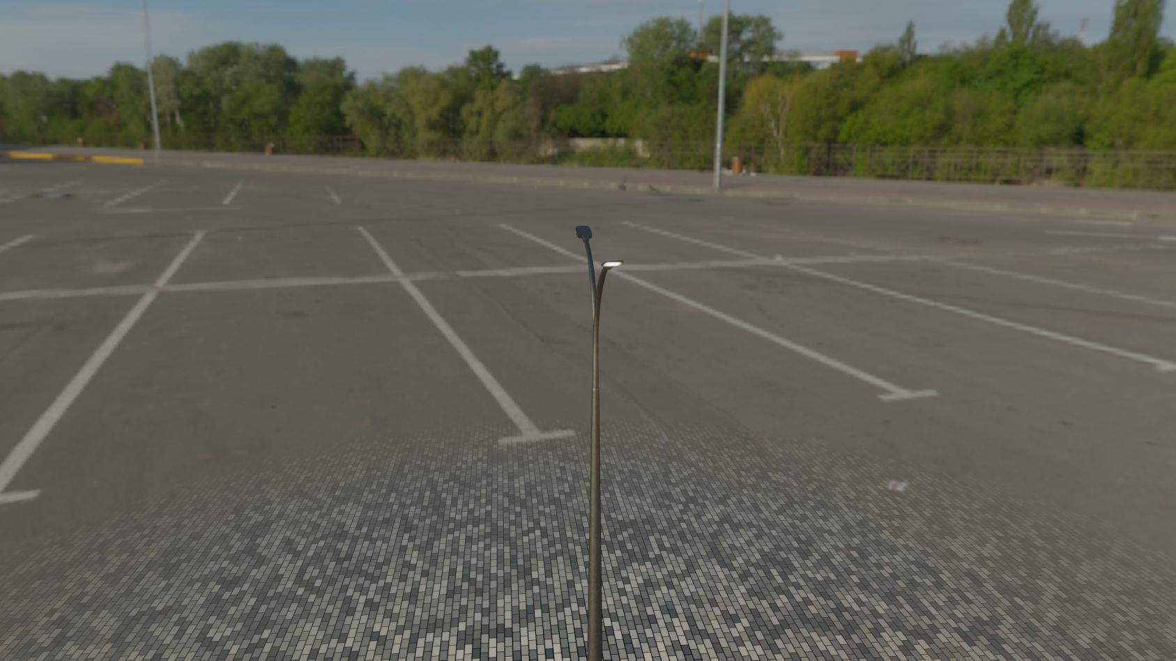 Street Light 12 version 12 6m with pole 4 Low-poly 3D model_24