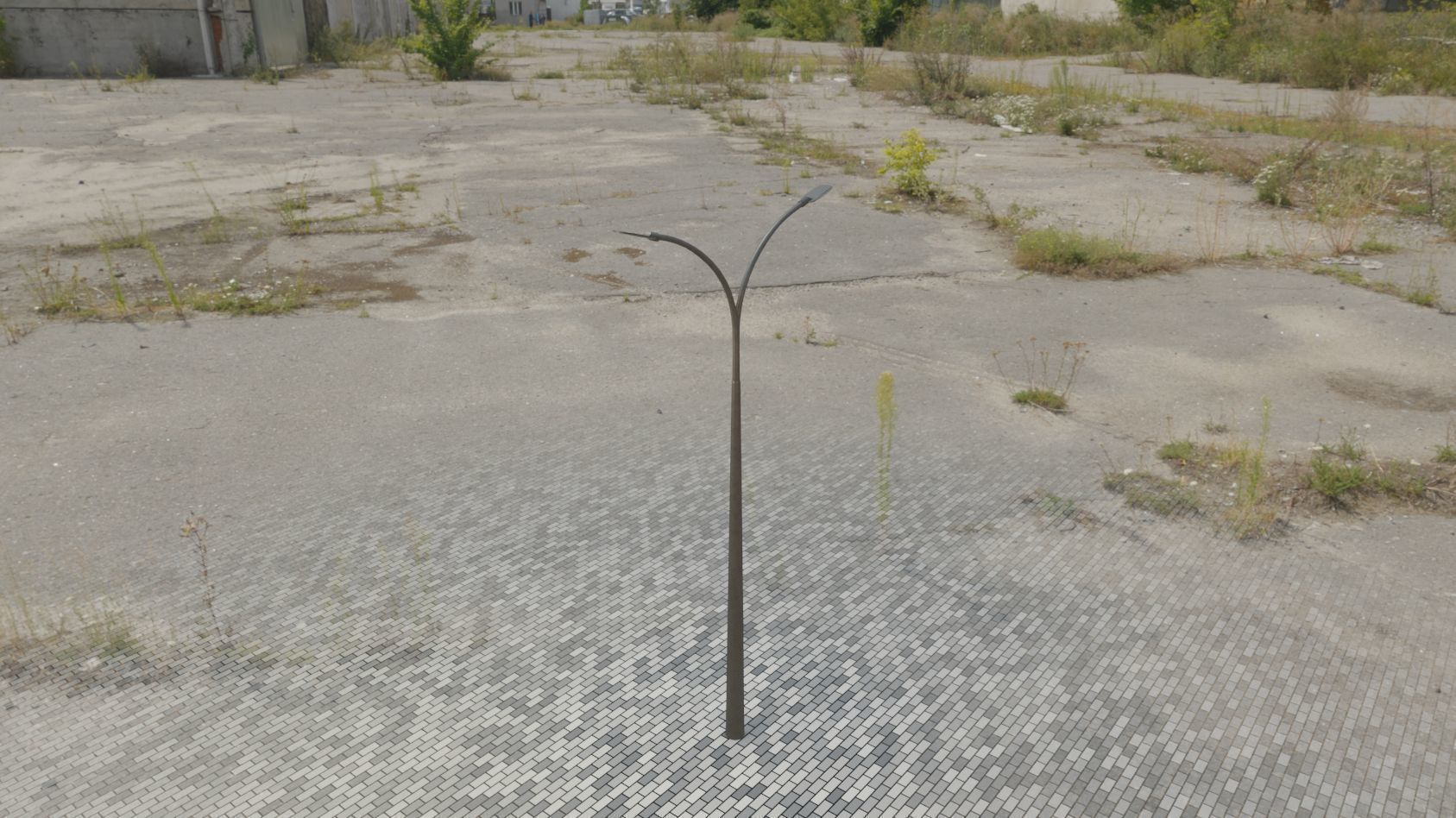 Street Light 12 version 12 6m with pole 4 Low-poly 3D model_61