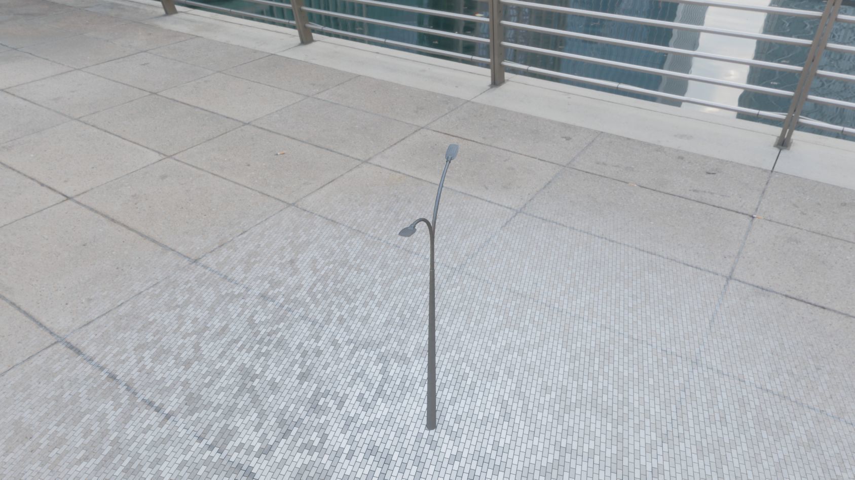 Street Light 12 version 12 6m with pole 4 Low-poly 3D model_26