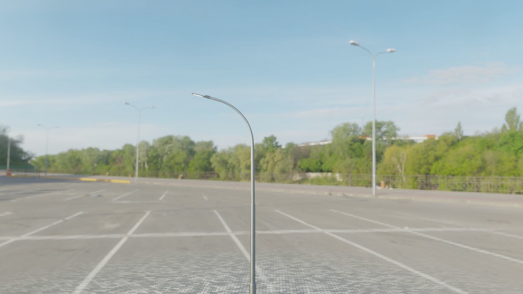 Street Light 12 version 11 6m with pole 1 Low-poly 3D model_34