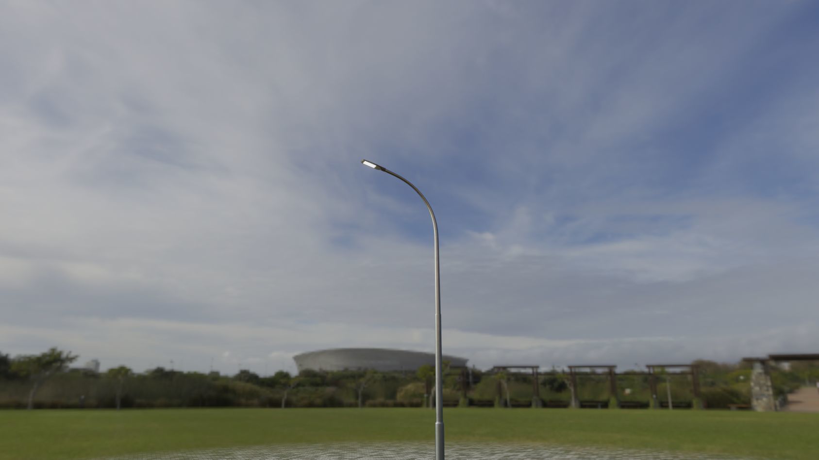 Street Light 12 version 11 6m with pole 1 Low-poly 3D model_89