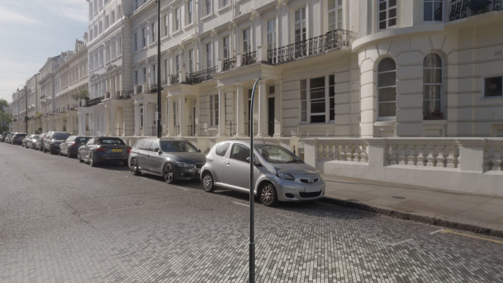 Street Light 12 version 11 6m with pole 1 Low-poly 3D model_10