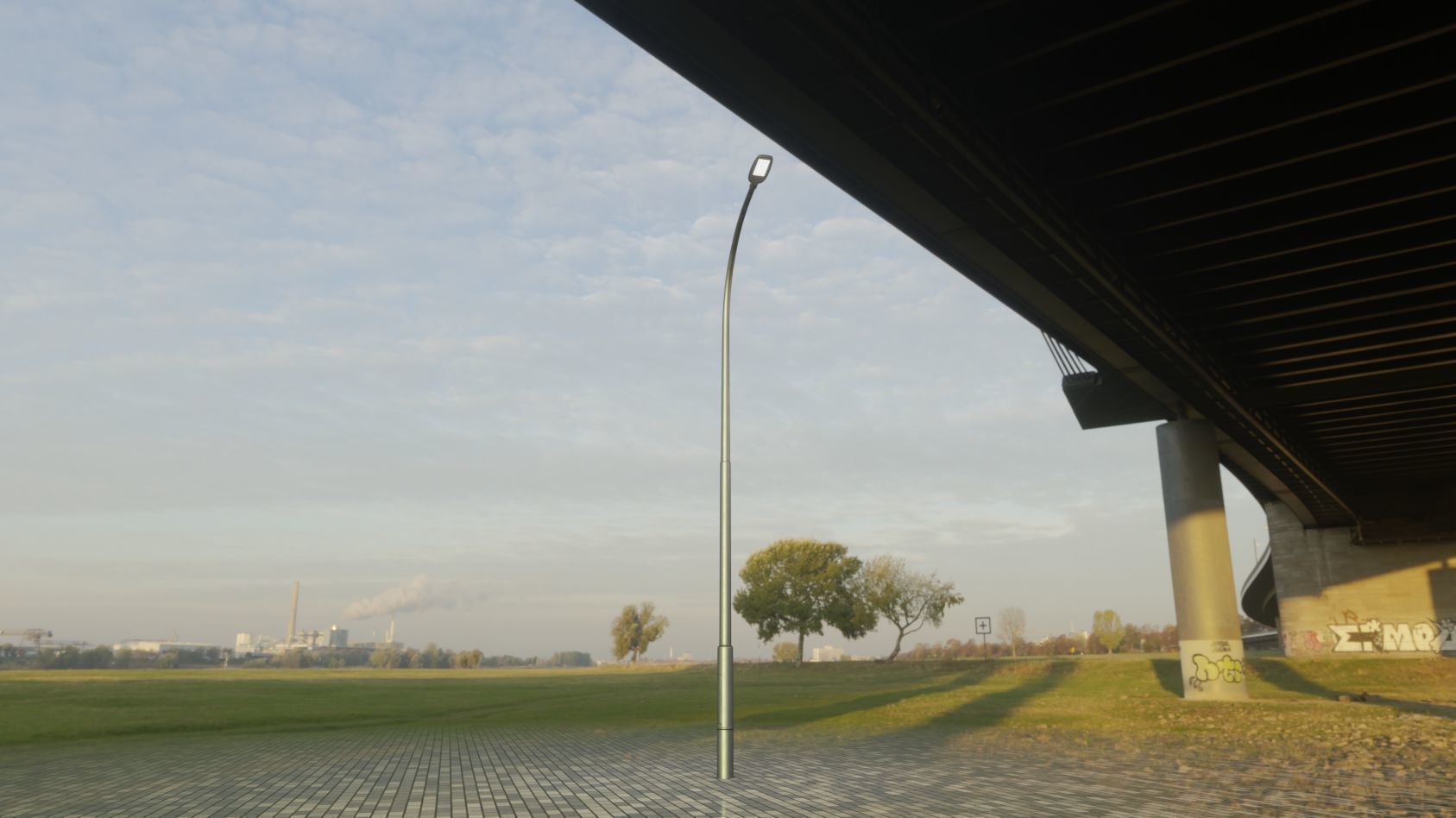 Street Light 12 version 11 6m with pole 1 Low-poly 3D model_82