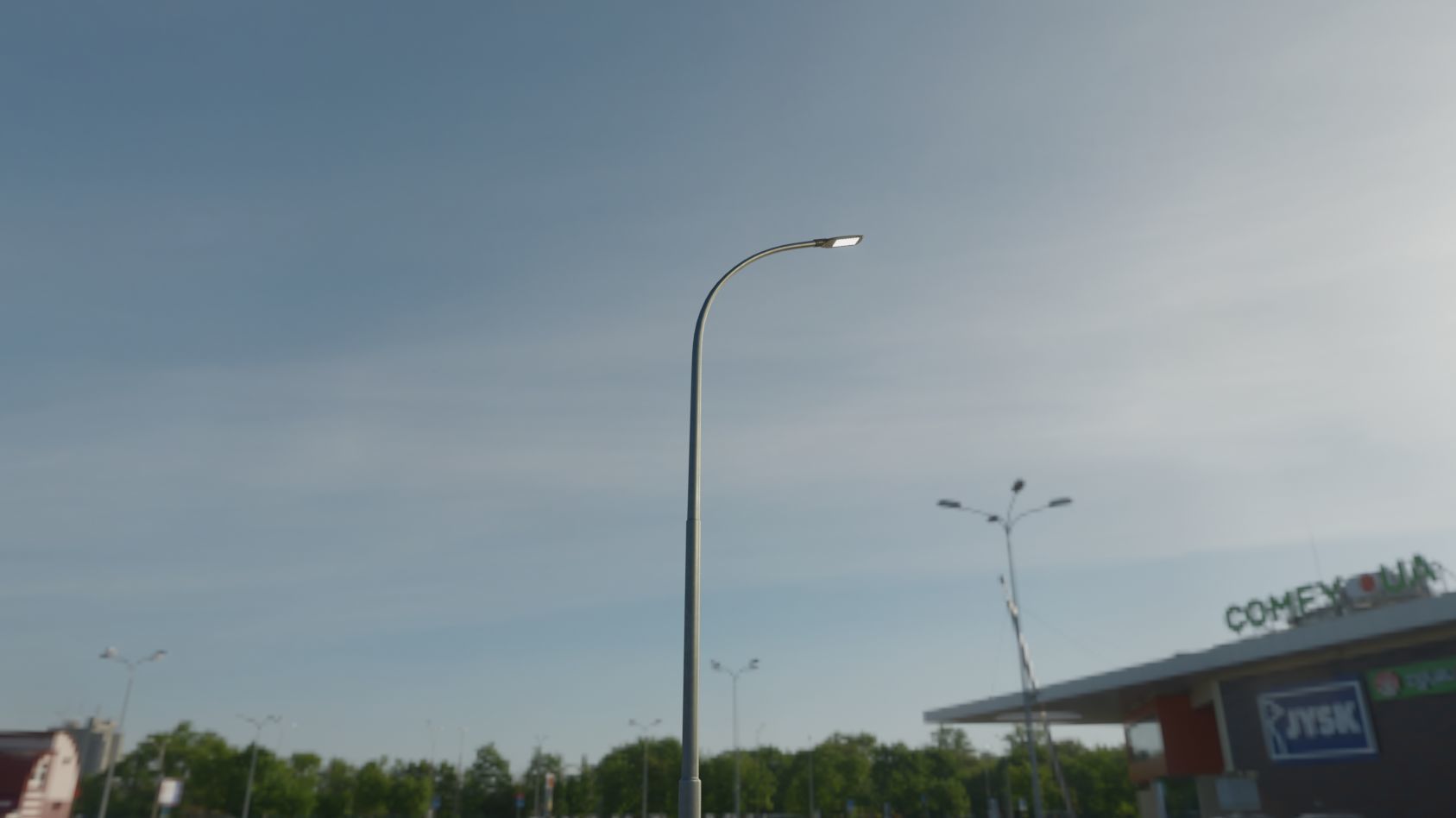 Street Light 12 version 11 6m with pole 1 Low-poly 3D model_49