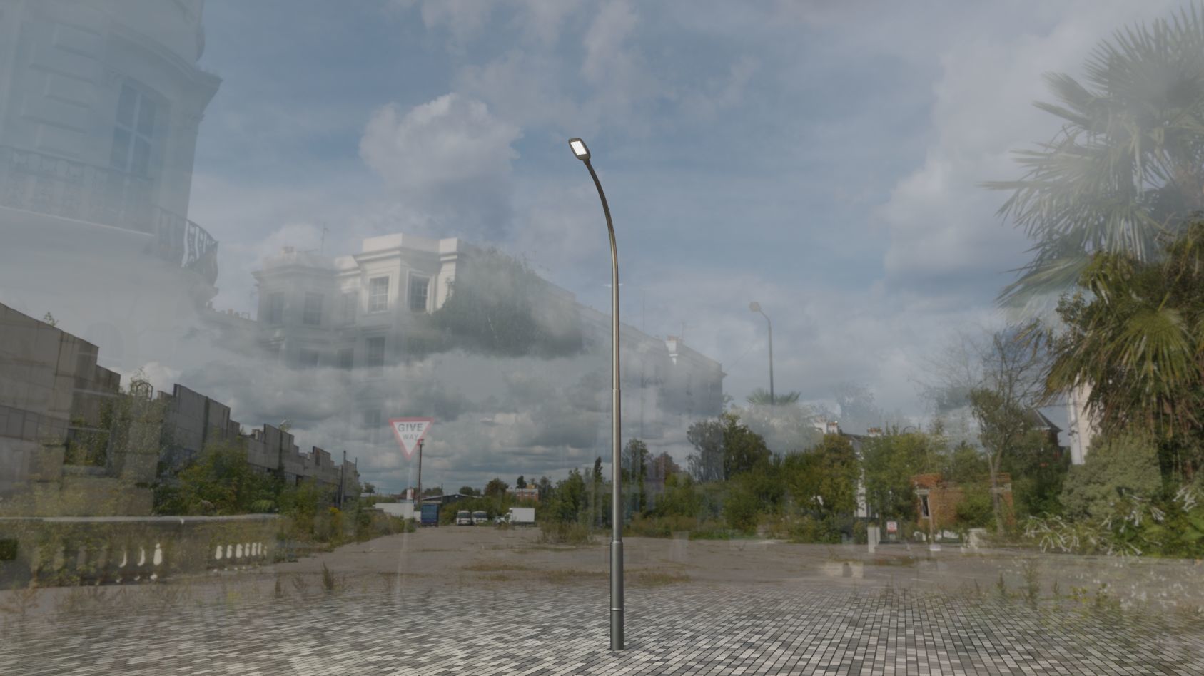 Street Light 12 version 11 6m with pole 1 Low-poly 3D model_85