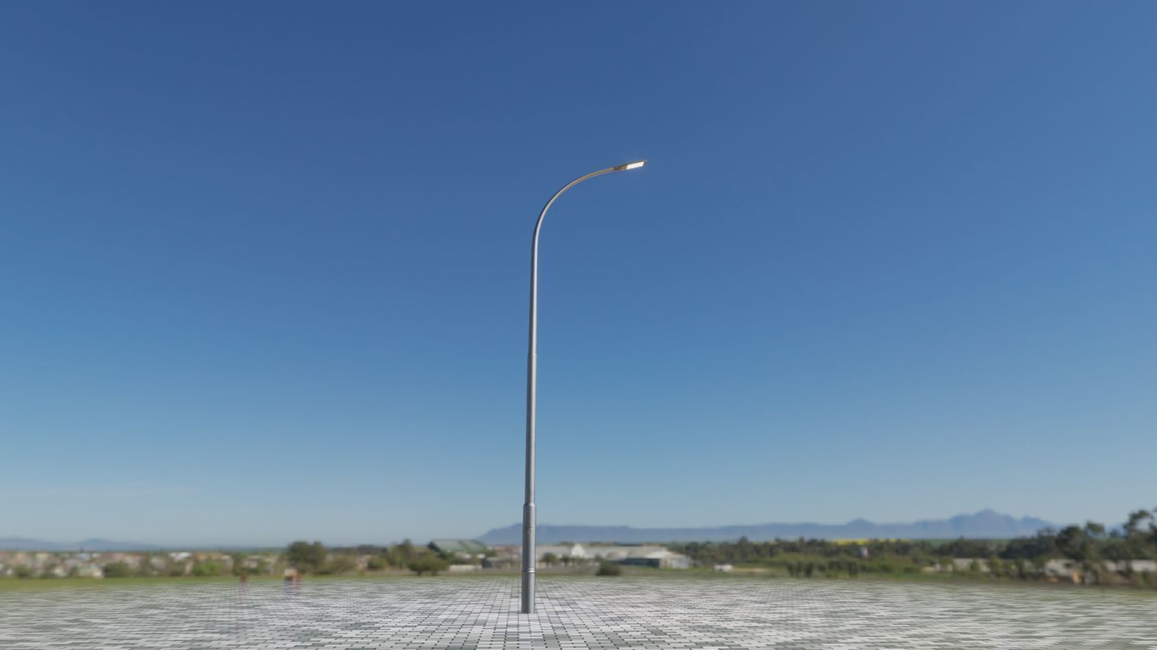 Street Light 12 version 11 6m with pole 1 Low-poly 3D model_75