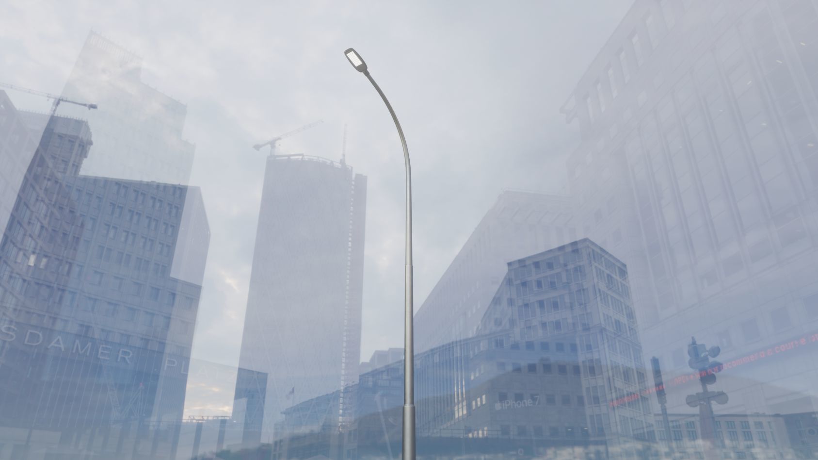 Street Light 12 version 11 6m with pole 1 Low-poly 3D model_62