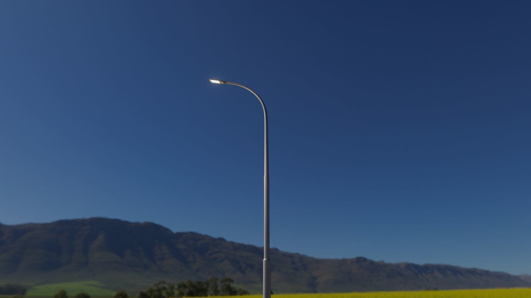 Street Light 12 version 11 6m with pole 1 Low-poly 3D model_5