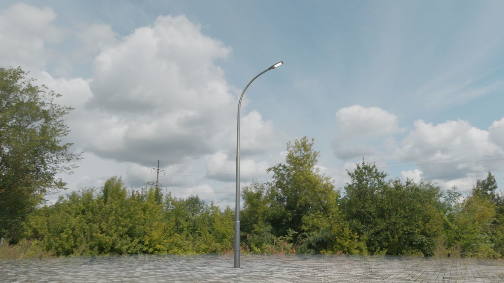 Street Light 12 version 11 6m with pole 1 Low-poly 3D model_78
