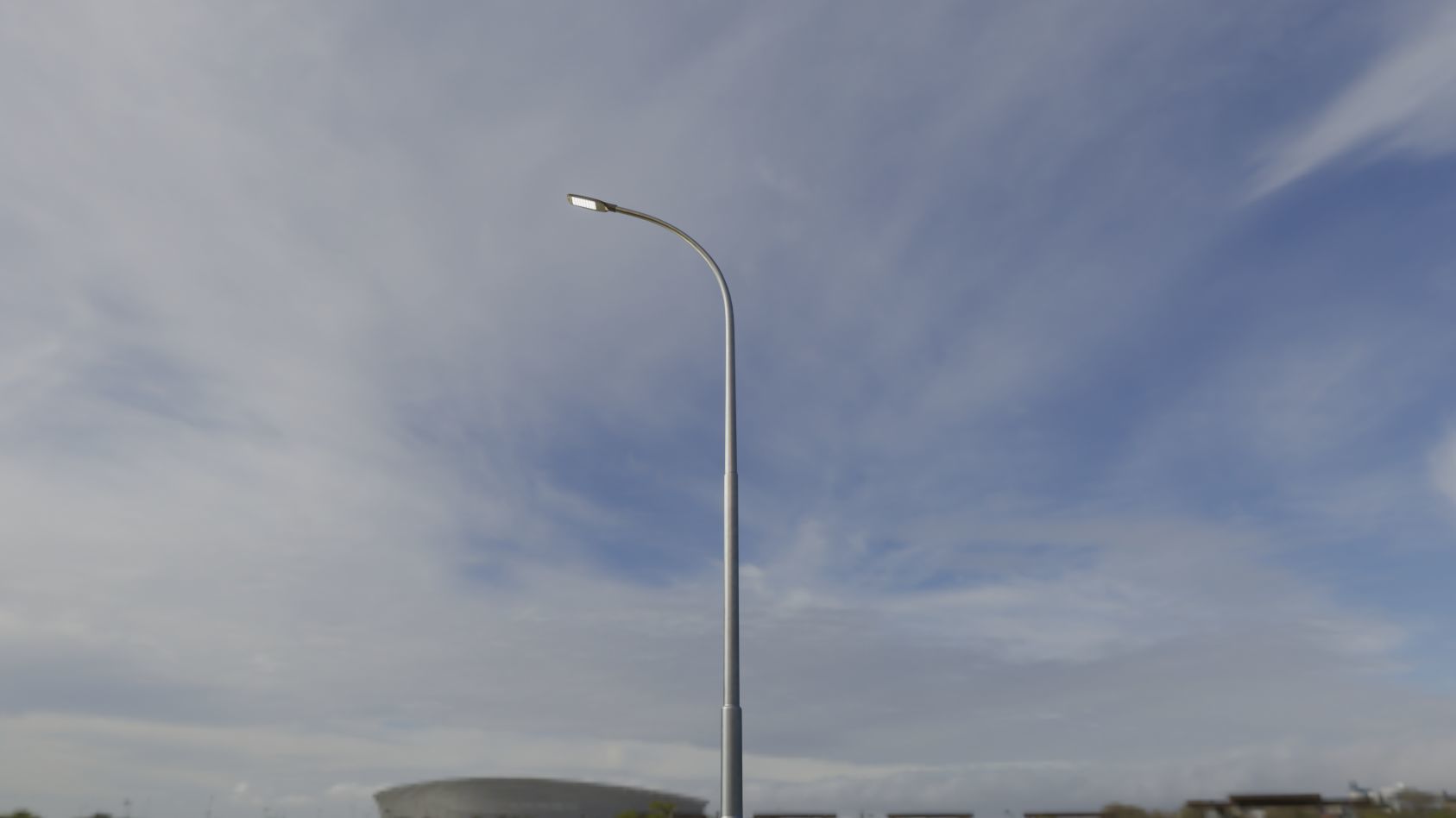 Street Light 12 version 11 6m with pole 1 Low-poly 3D model_4