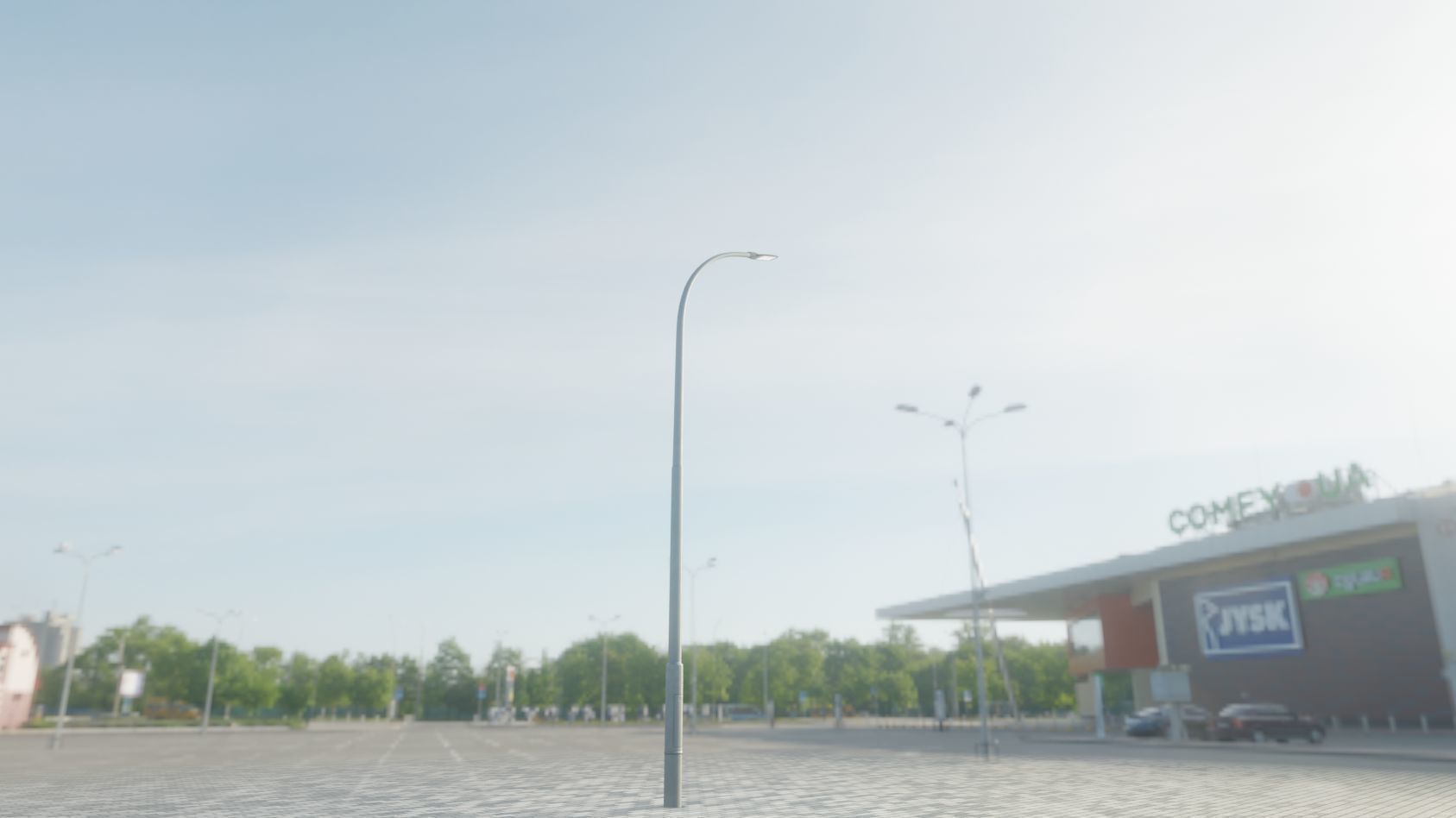 Street Light 12 version 11 6m with pole 1 Low-poly 3D model_71