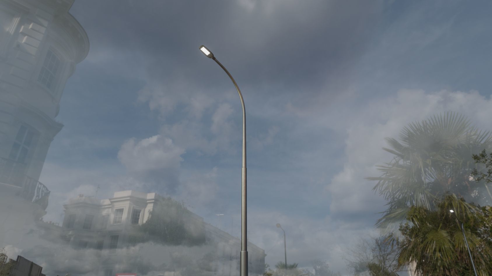Street Light 12 version 11 6m with pole 1 Low-poly 3D model_1