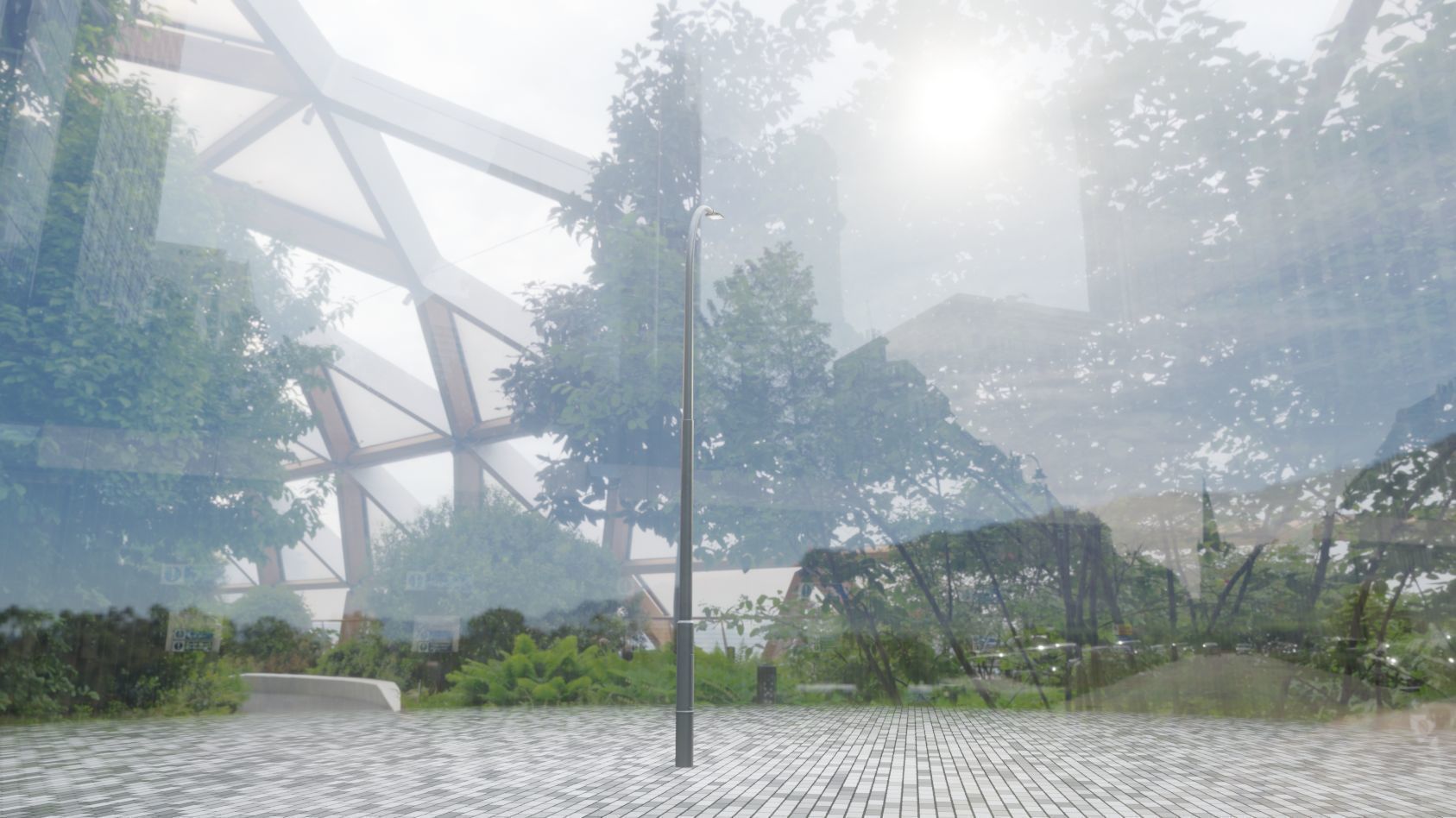 Street Light 12 version 11 6m with pole 1 Low-poly 3D model_68