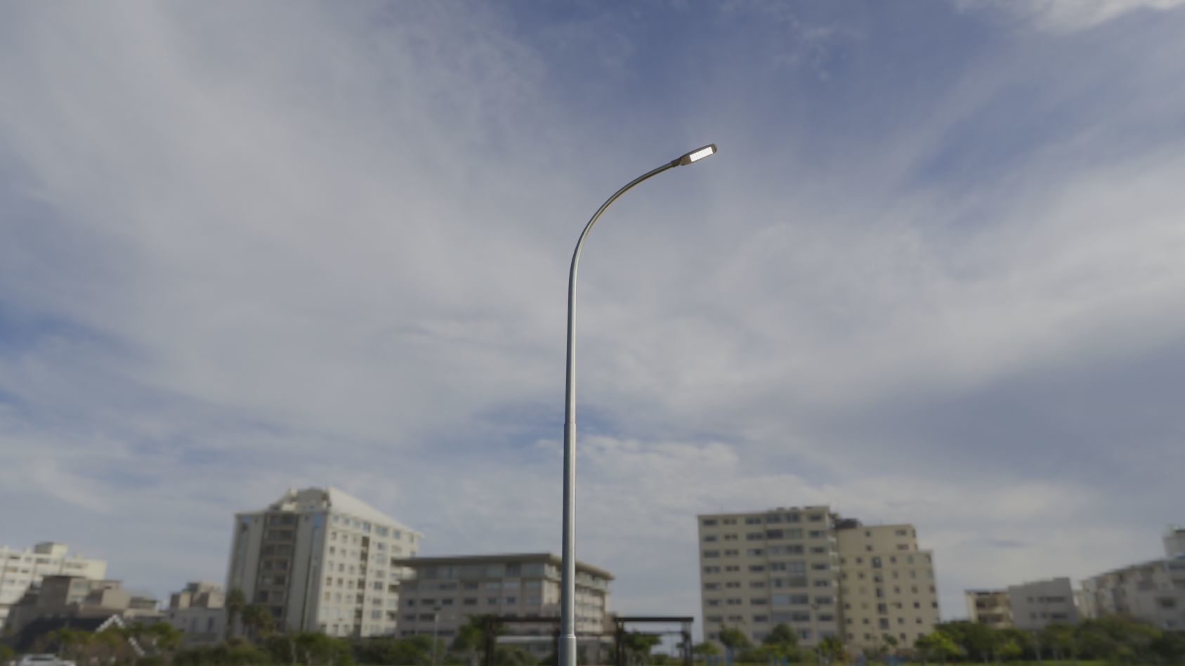 Street Light 12 version 11 6m with pole 1 Low-poly 3D model_52