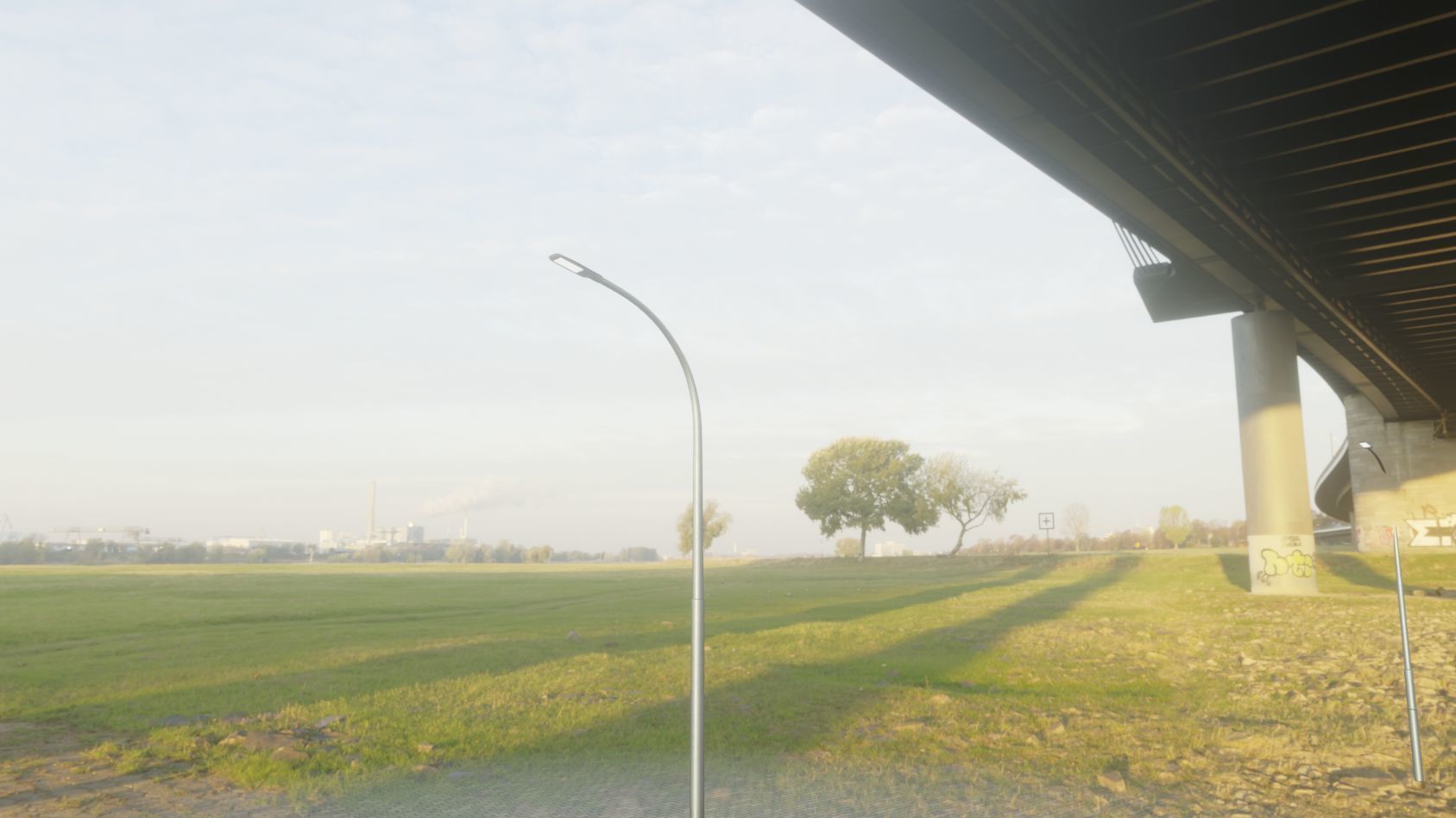 Street Light 12 version 11 6m with pole 1 Low-poly 3D model_30