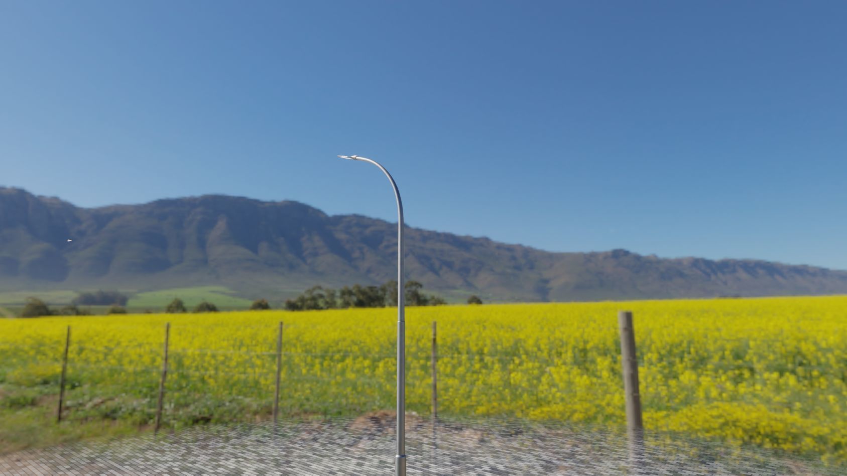 Street Light 12 version 11 6m with pole 1 Low-poly 3D model_38