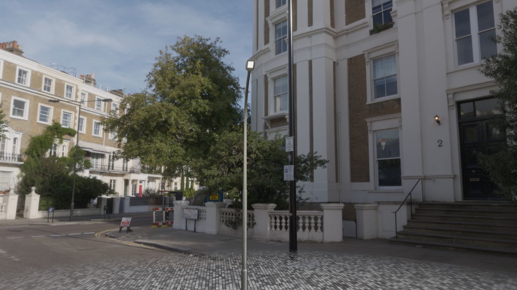 Street Light 12 version 11 6m with pole 1 Low-poly 3D model_25