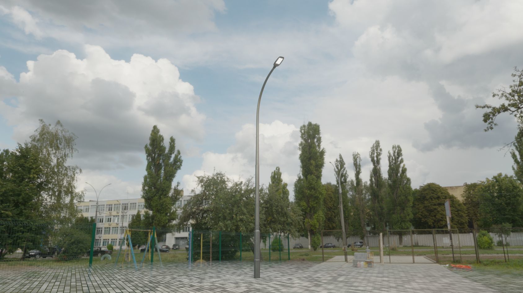 Street Light 12 version 11 6m with pole 1 Low-poly 3D model_81