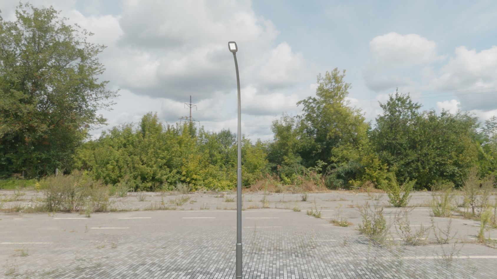 Street Light 12 version 11 6m with pole 1 Low-poly 3D model_26